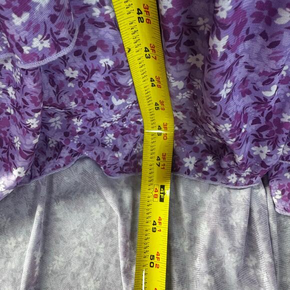 Draper James RSVP Floral Wrap Dress Size L Purple Flowers Midi Length - Picture 9 of 13